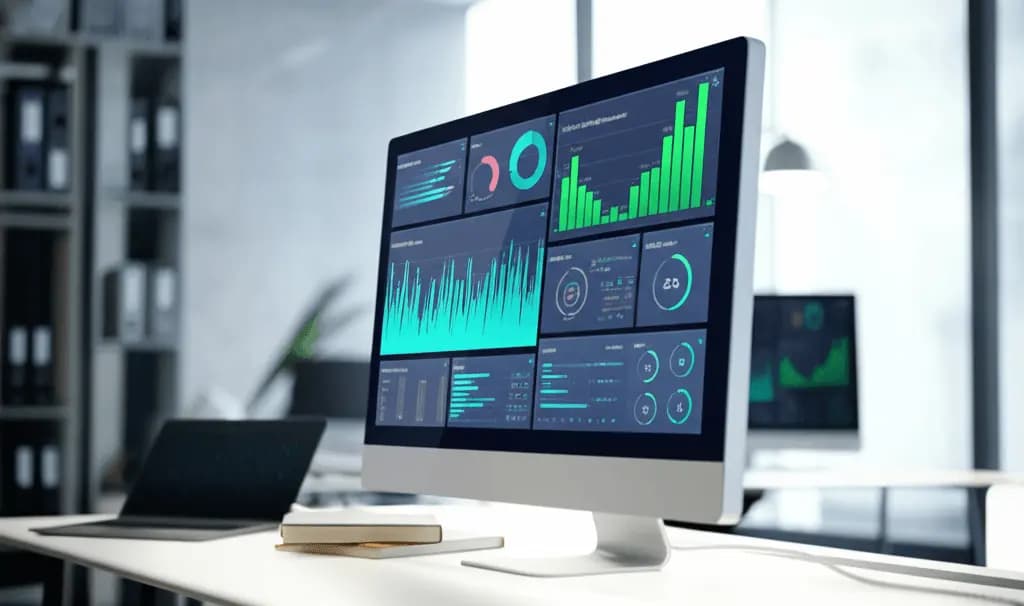 Call center team managing outbound VICIdial campaigns on multiple monitors