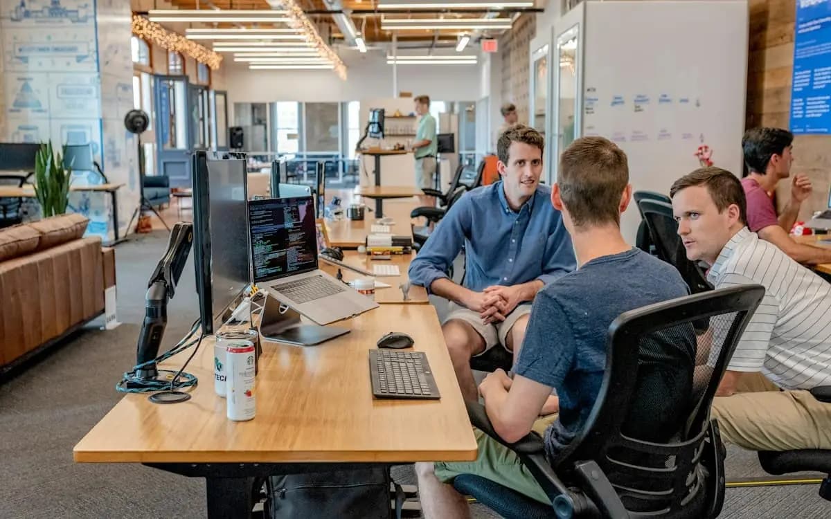 Sales team reviewing CRM records while integrating VICIdial with Salesforce