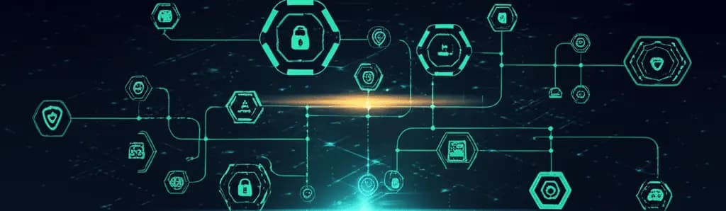 Cybersecurity network visualization representing caller ID reputation and spam protection