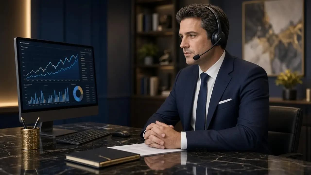 Financial services advisors on secure calls