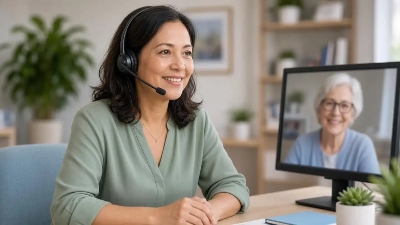 Medicare Advantage enrollment counselors assisting seniors